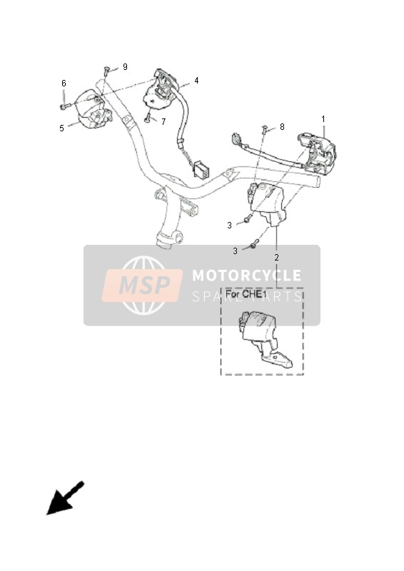 Yamaha YQ50R AEROX 2005 Handle Switch & Lever for a 2005 Yamaha YQ50R AEROX